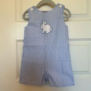 Les Petits Soleils Easter Bummy Blue Striped John John